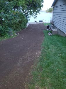 side of house backfilled